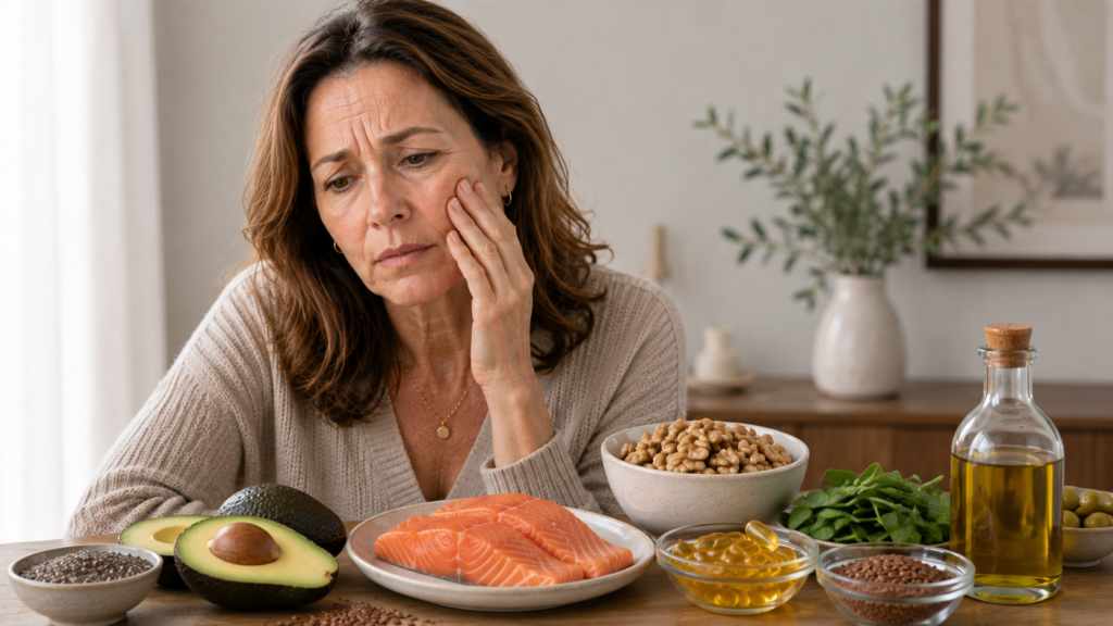 Omega-3 Foods for Skin Barrier in Menopause & Perimenopause: Rebuild Lipid Mortar