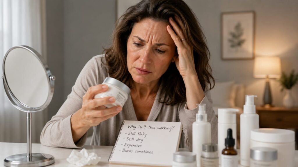 Dry Scalp After 40: Why Moisture Isn&rsquo;t Fixing Your Flakes (And What Will)